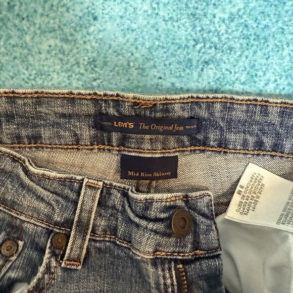 Levis The Original Jean Mid Rise Skinny Women's Size 8M Blue Jeans W26 L30 VTG - Picture 15 of 16